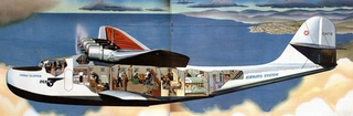 Illustration for article titled This Enormous Flying Boat Made Transcontinental History, 75 Years Ago Today
